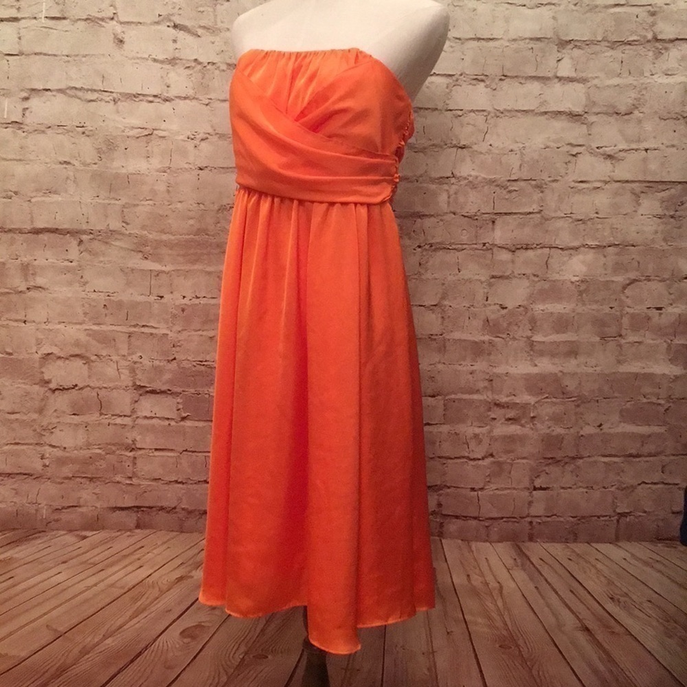 The Limited Event Orange coral Dress Strapless
